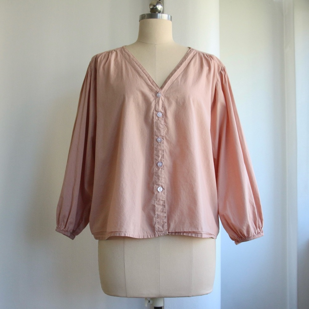Deiji Studios Pink Organic Cotton Blouse